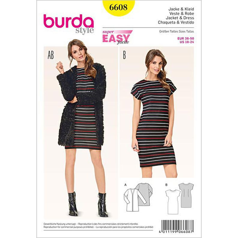 Jas / jurk, Burda 6608,  image number 1