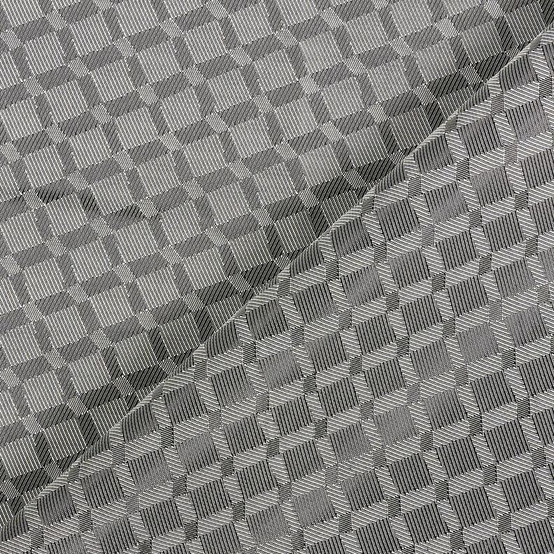 Voeringstof Jacquard Ruiten – grijs,  image number 4