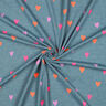 Katoenjersey Neonharten | by Poppy – duifblauw/neon oranje,  thumbnail number 3
