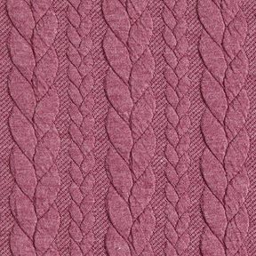 Jerseyjacquard cloqué kabelsteekpatroon – framboos, 