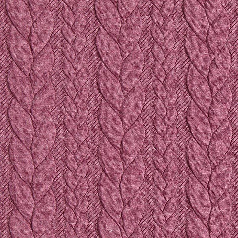 Jerseyjacquard cloqué kabelsteekpatroon – framboos,  image number 1