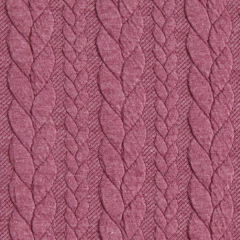 Jerseyjacquard cloqué kabelsteekpatroon – framboos,  image number 1