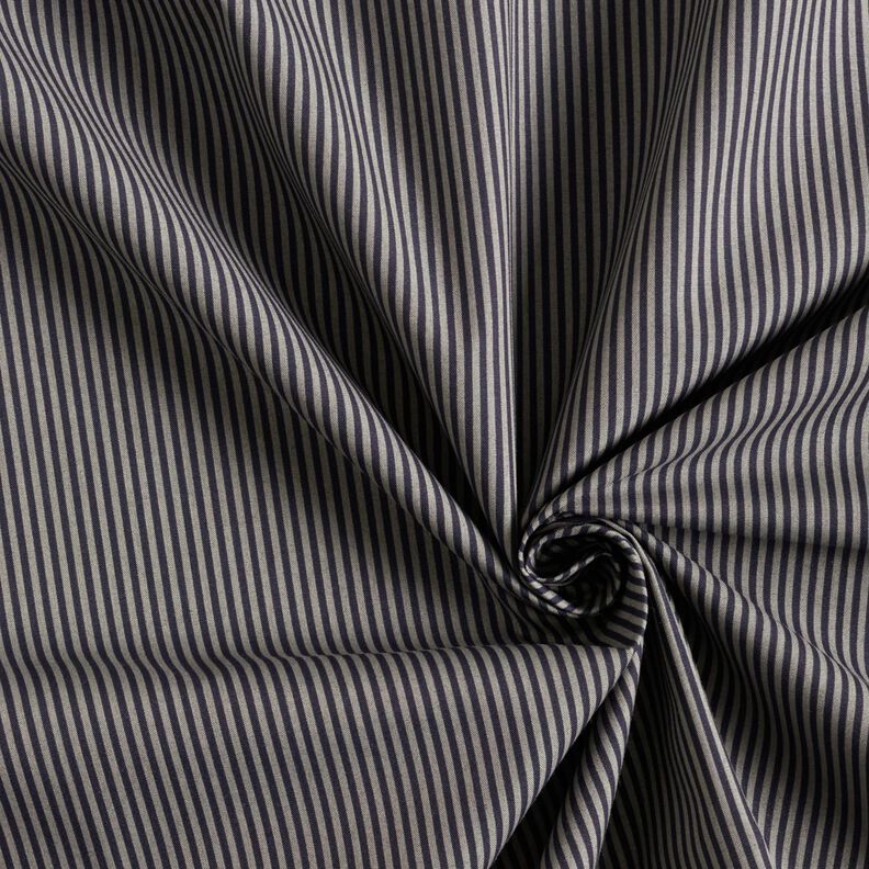 Overhemdenstof verticale strepen – zwart/grijs, image number 3