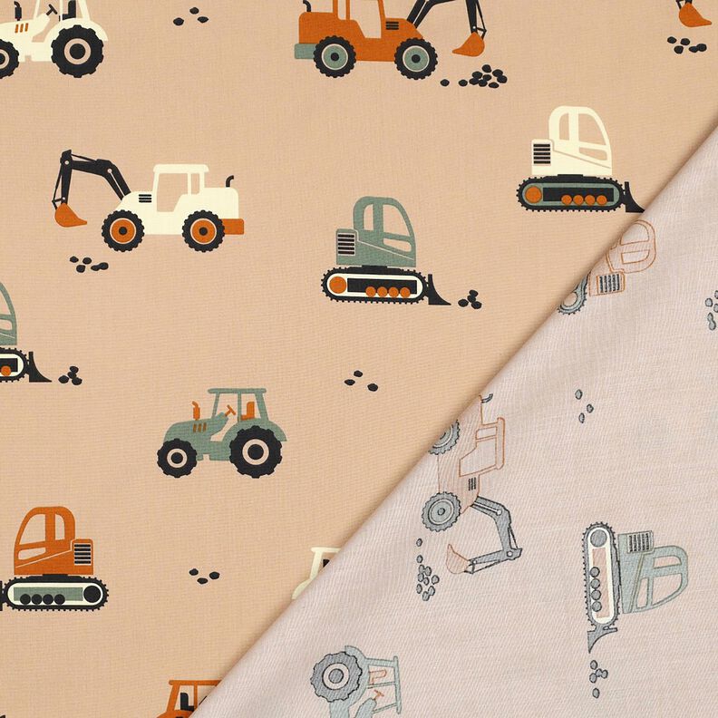 Katoenpopeline Graafmachines en tractoren | Poppy Fabrics – beige,  image number 4