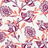 Viscose-linnen-mix Bloemen| Poppy Fabrics – ivoor/druif,  thumbnail number 1