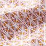 Katoenen stof Cretonne Geometrische vormen – wit/currygeel,  thumbnail number 2