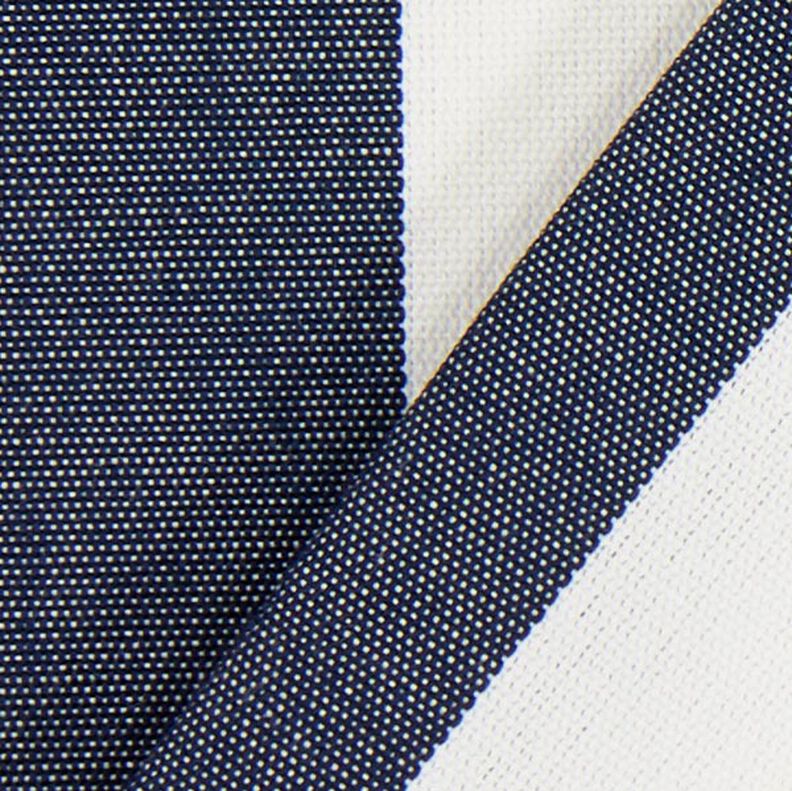 Luifelstof strepen Toldo – wit/marineblauw,  image number 3
