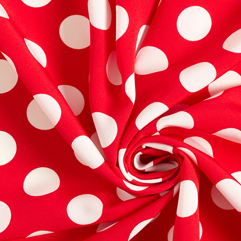 Crêpe weefsel Stippen [2,5 cm] – rood,  image number 3
