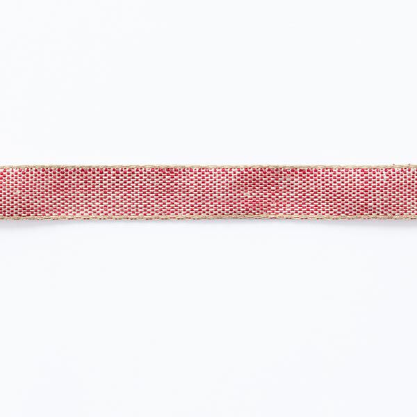 Webband linnen/katoen [ 10 mm ] – rood,  image number 1