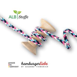 Biologische vlechtkoord Twist Me Big Mix [12 mm] | Albstoffe – pink/navy, 