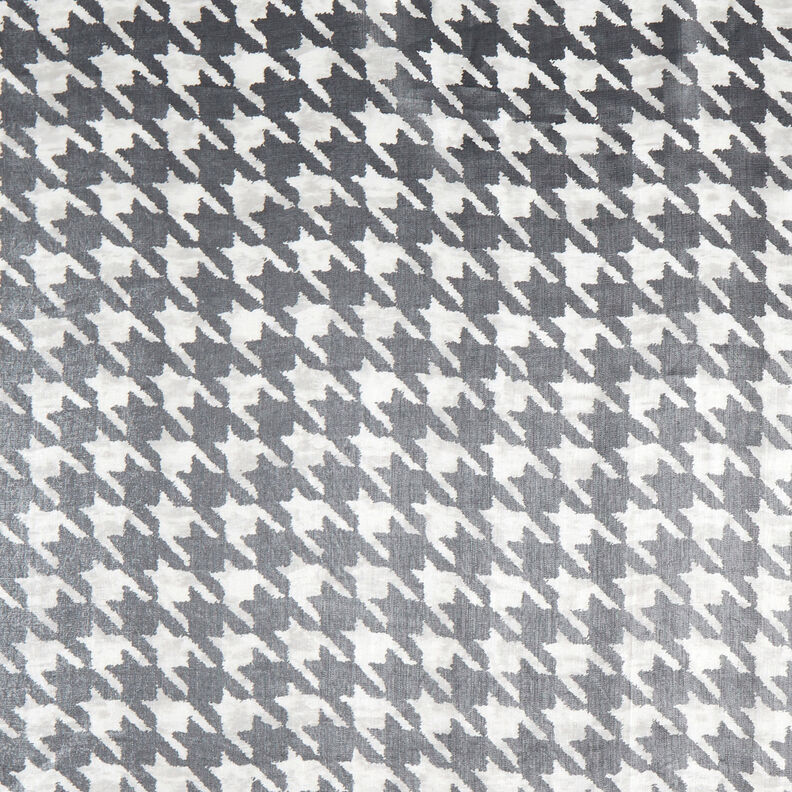 Viscosemix metallic glans pied-de-poule – zwart/wit,  image number 1