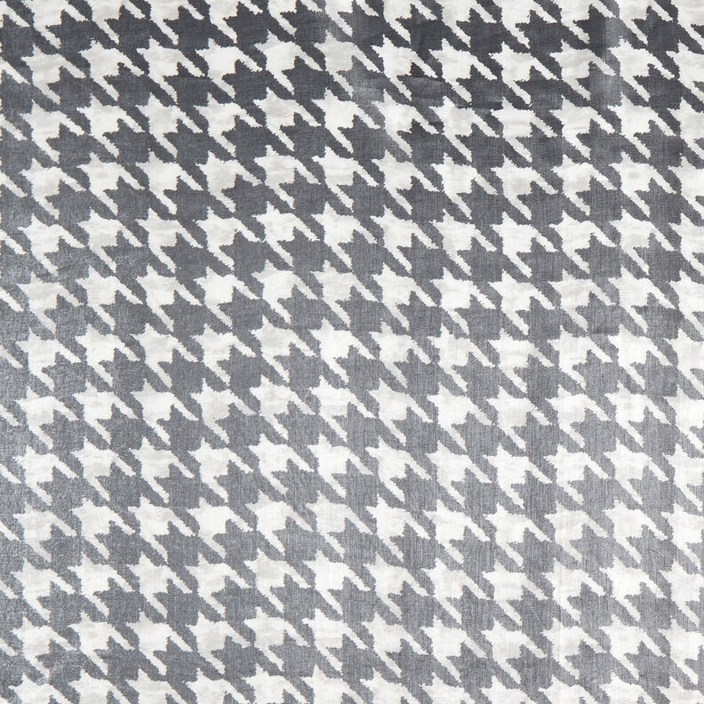 Viscosemix metallic glans pied-de-poule – zwart/wit, image number 1