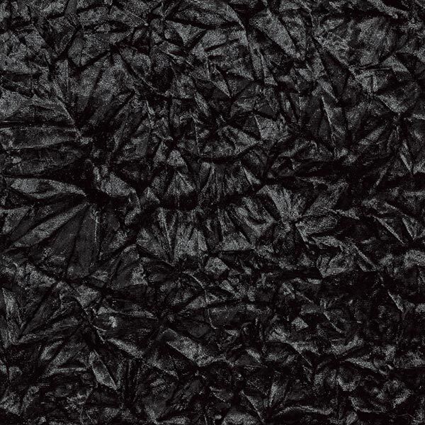Stretchfluweel gecrasht – zwart,  image number 1