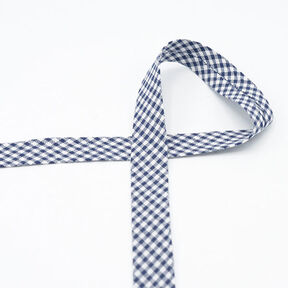 Biasband Vichy ruit [20 mm] – marineblauw, 