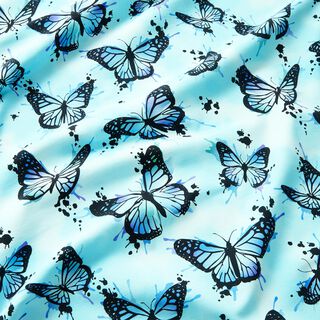 Katoenjersey Vlinderspatten | Glitzerpüppi – ijsblauw, 