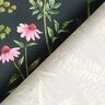 Outdoorstof Canvas Bladeren en bloesems – donkergroen/pastelviolet,  thumbnail number 4