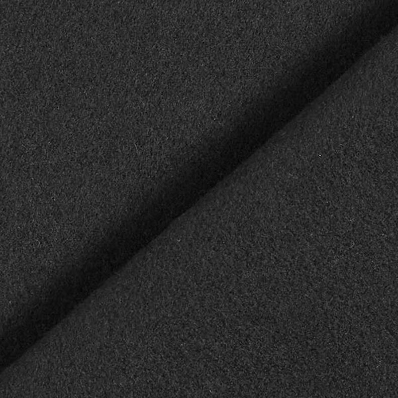 Mantelstof gerecycled polyester – zwart,  image number 3