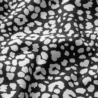 Katoenjersey luipaardprint – zwart, 