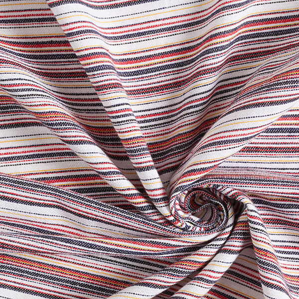 Linnen-katoen-mix fijne strepen – wit/blauw, image number 3