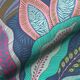 Decostof half panama botanisch – marineblauw,  thumbnail number 2