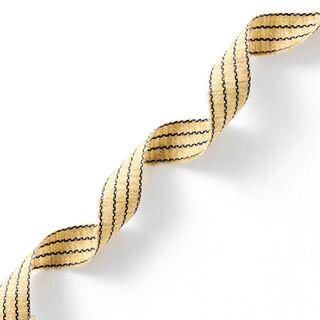 Webband Melange strepen [27 mm] – mosterd/zwart, 