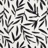 Decostof Half panama Minimalistische bladeren – zwart/ivoor,  thumbnail number 1