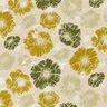 Decostof Half panama indrukwekkende bloemen – geel olijfgroen/natuur,  thumbnail number 1