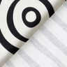 Decostof Half panama abstract gestreept patroon – zwart/ivoor,  thumbnail number 4