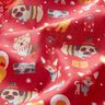 Katoenen stof Cretonne Honden met Kerstmis – rood,  thumbnail number 2
