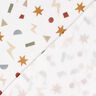 Mousseline/dubbel gehaakte stoffen geometrische symbolen – ivoor/karamel,  thumbnail number 4