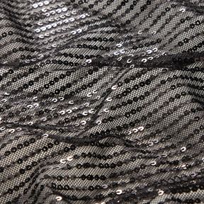 Paillettenstof verticale strepen – zwart, 