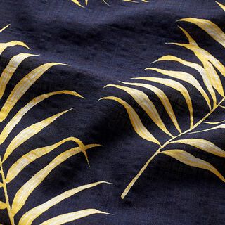 Katoen-viscosemix palmbladeren – nachtblauw, 