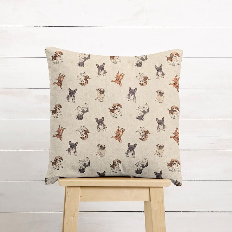 Decostof Half panama Puppy's &ndash; natuur/grijs,  image number 6