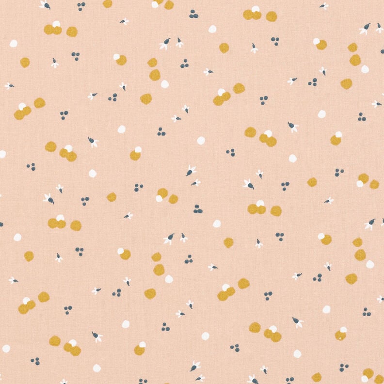 Katoenen stof Cretonne Kleurrijke stippen – beige,  image number 1