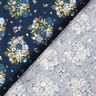 Biologisch katoenpopeline Boeket bloemen – marineblauw,  thumbnail number 4