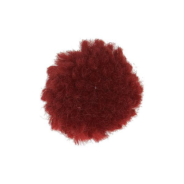 Pompon set [ 12 Stuk / Ø25 mm  ] – bordeauxrood,  image number 1