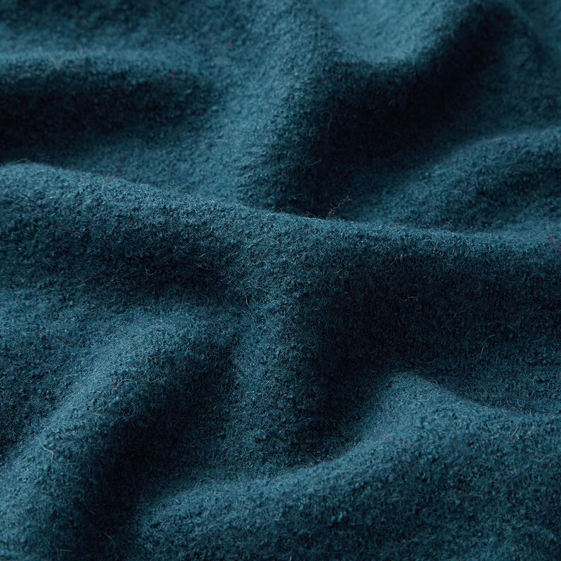 Lichtgewicht gebreide stof van een viscose- en wolmix – oceaanblauw,  image number 2