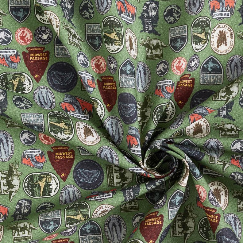 Katoenpopeline Jurassic Park-patches Licentiestof | Universal Studios – pijn,  image number 3