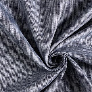 Linnen-katoenmix visgraat – marineblauw, 