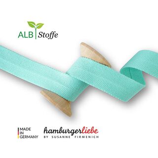Bio boordstrook Edge Me [ 3,2 cm ] | Albstoffe – turkoois, 