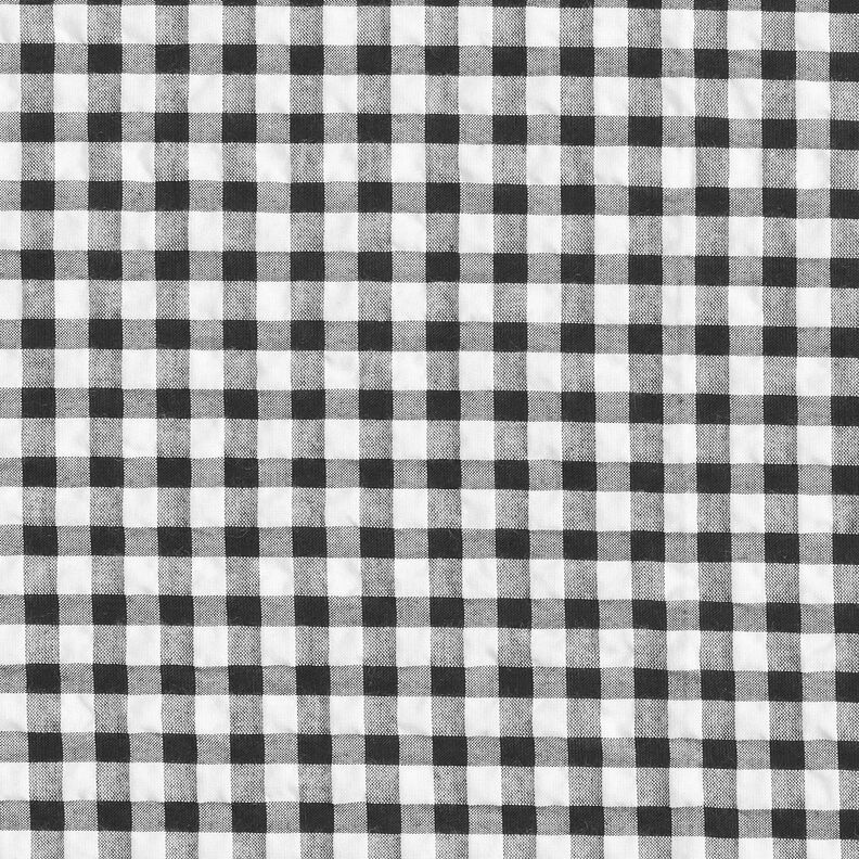 Seersucker grote vuchyruiten – wit/zwart,  image number 1