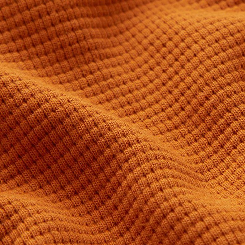 Mini Katoenen wafel jersey effen – terracotta,  image number 3
