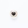 Hartvormige knoop met oogje met goudkleurige rand [ Ø 11 mm ] – zwart/goud,  thumbnail number 1