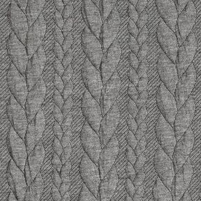 Jerseyjacquard cloqué kabelsteekpatroon – lichtgrijs, 