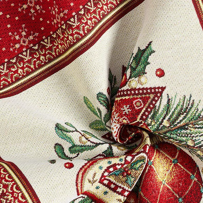 Decopaneel Gobelin Kerstdecoraties – karmijnrood, image number 3