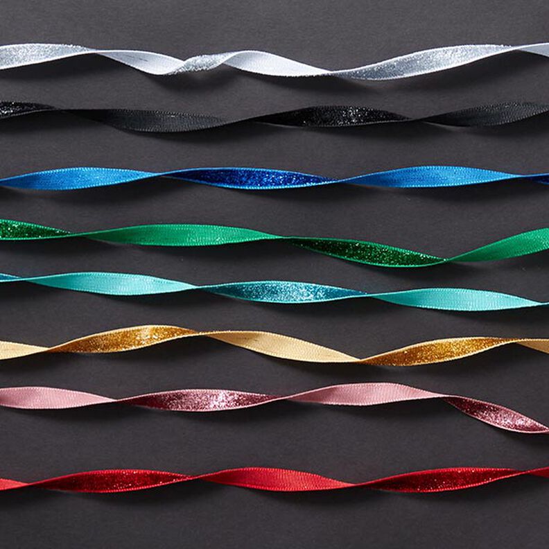 Fluweelband Effen Metallic [10 mm] – zwart,  image number 3