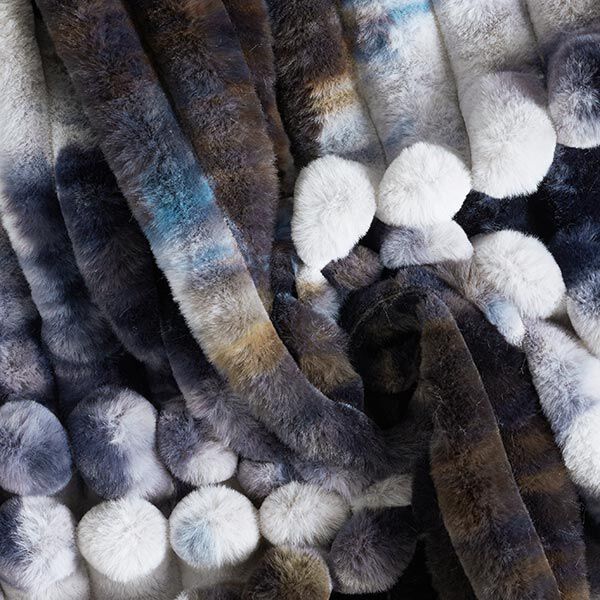 Nepbont ribstructuur batik – lichtgrijs/blauw, image number 3