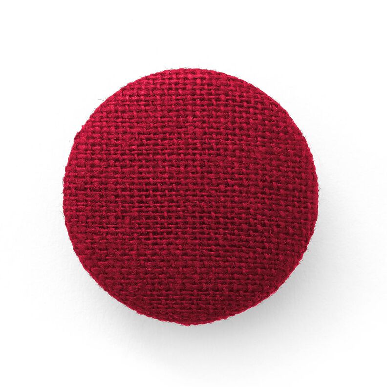 Beklede knoop, linnen medium – donkerrood, image number 1