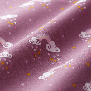 Katoenpopeline Regenbogen – pastelviolet, 
