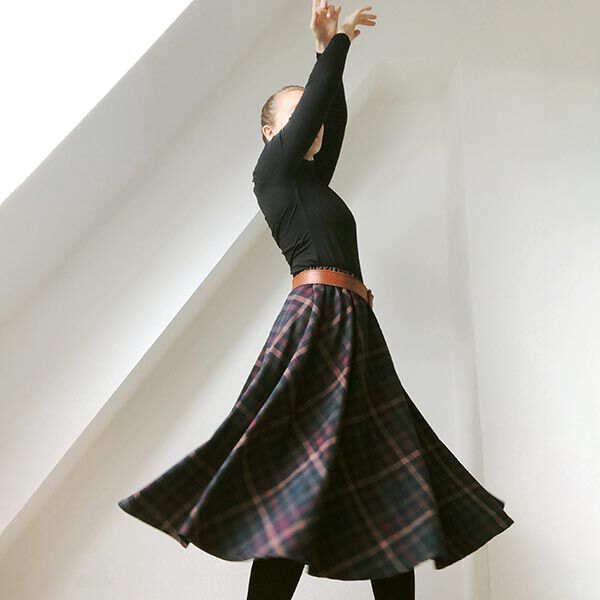 Schotse Ruit Stretch – navy, image number 4